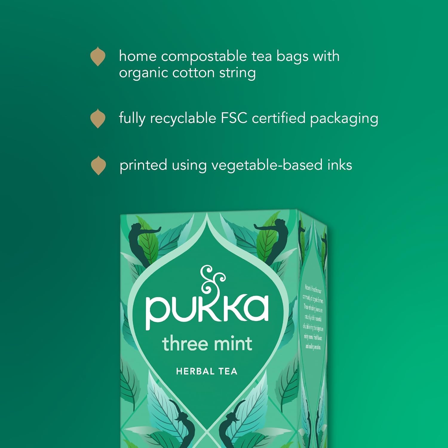 Pukka Herbs Three Mint Organic Herbal Tea - 40 Count Teabags | Caffeine-Free | Aids Digestion 8
