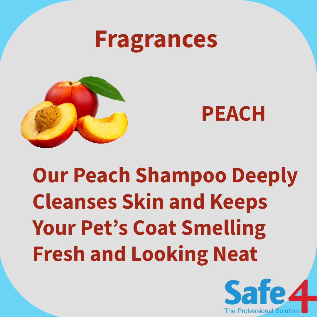Safe4 Antimicrobial & Antifungal Dog Shampoo - Peach Scent, pH Neutral | 500 ML 4