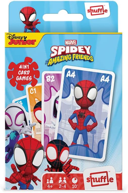 Cartamundi Marvel Spidey and His Amazing Friends 4 in 1 Card Game