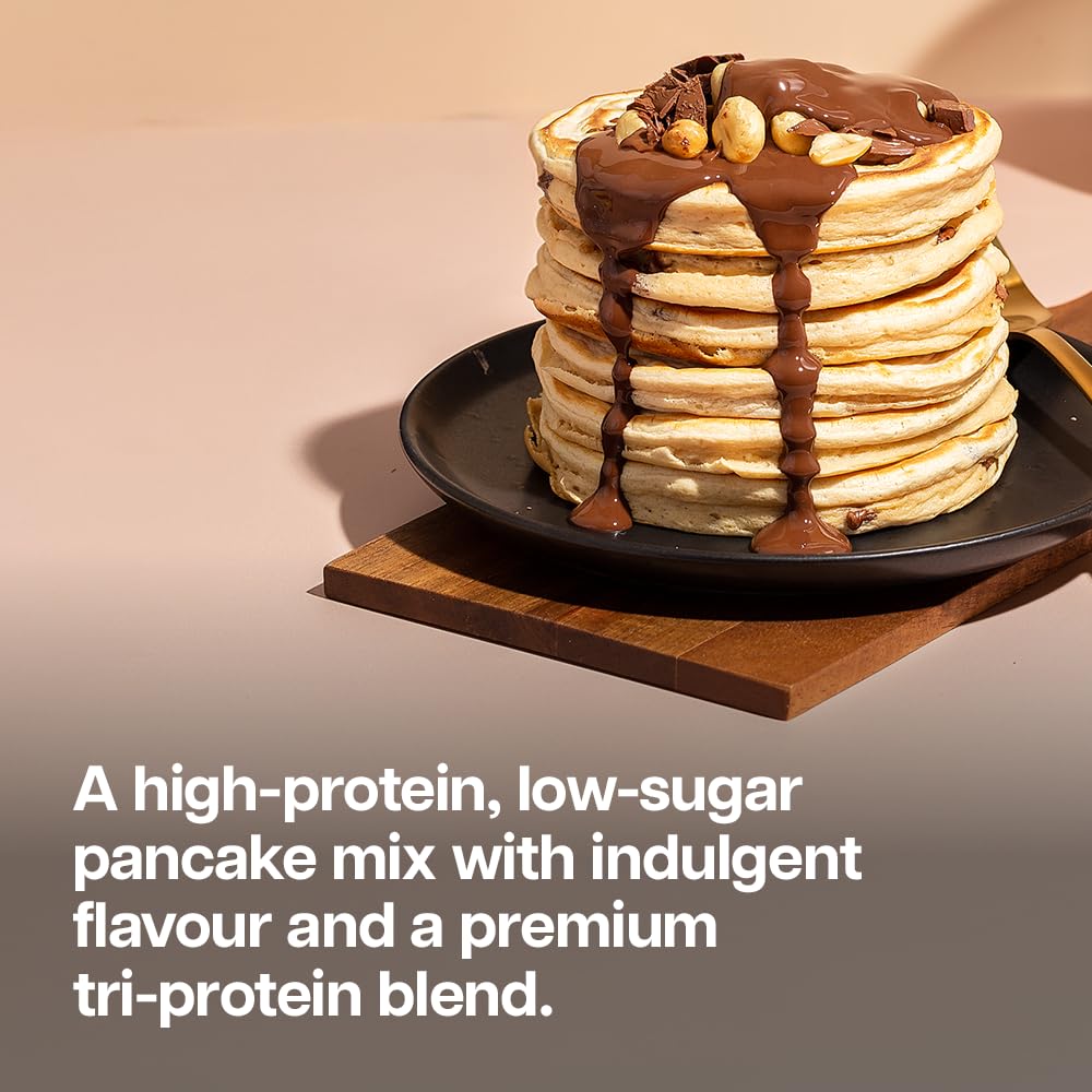 THE PROTEIN WORKS Loaded Protein Pancake Mix - Milk Choc Chip | 1 kg | High Protein 4