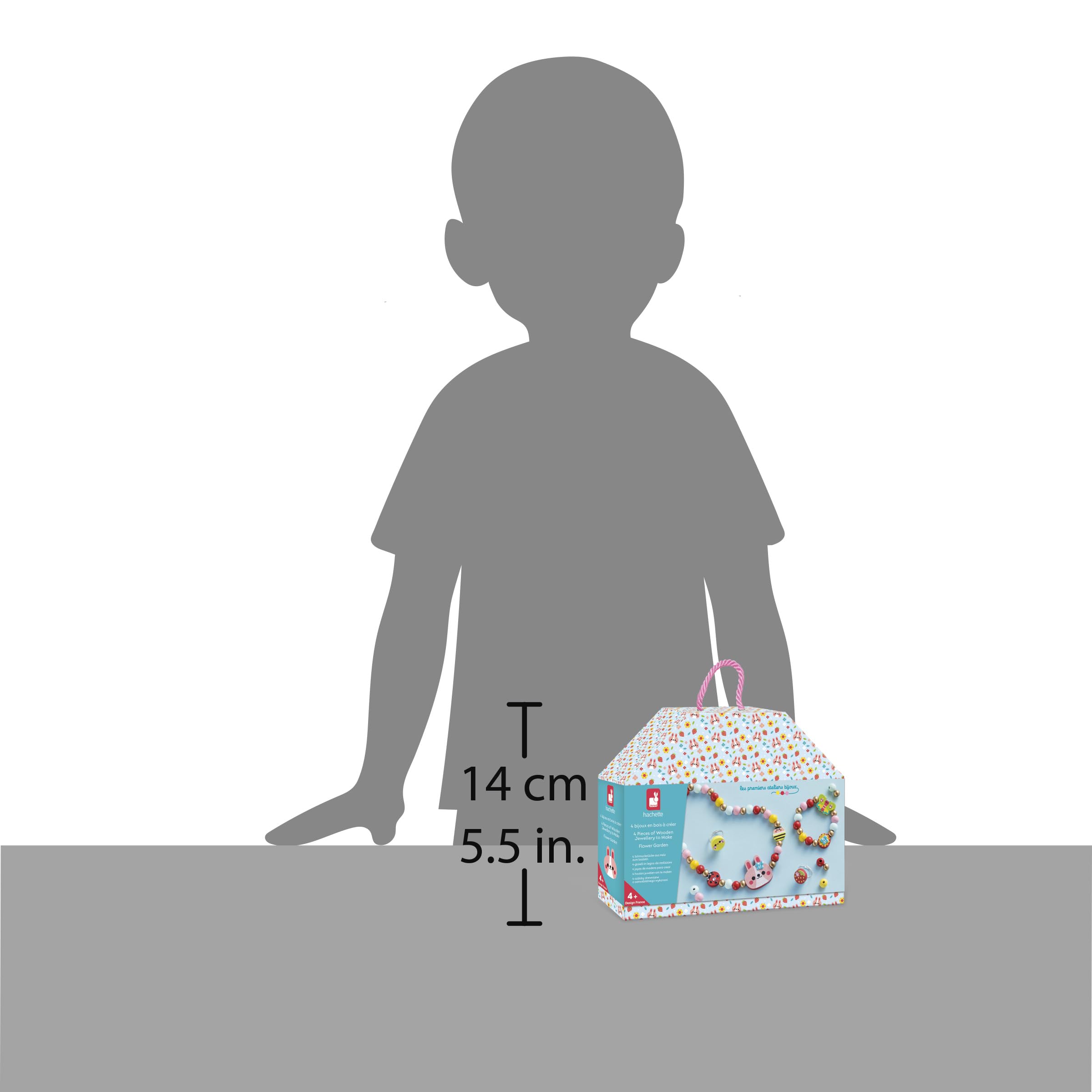 Janod 4 Flower Garden Wooden DIY Craft Kit - First Jewelry Making for Kids Ages 4-8 13