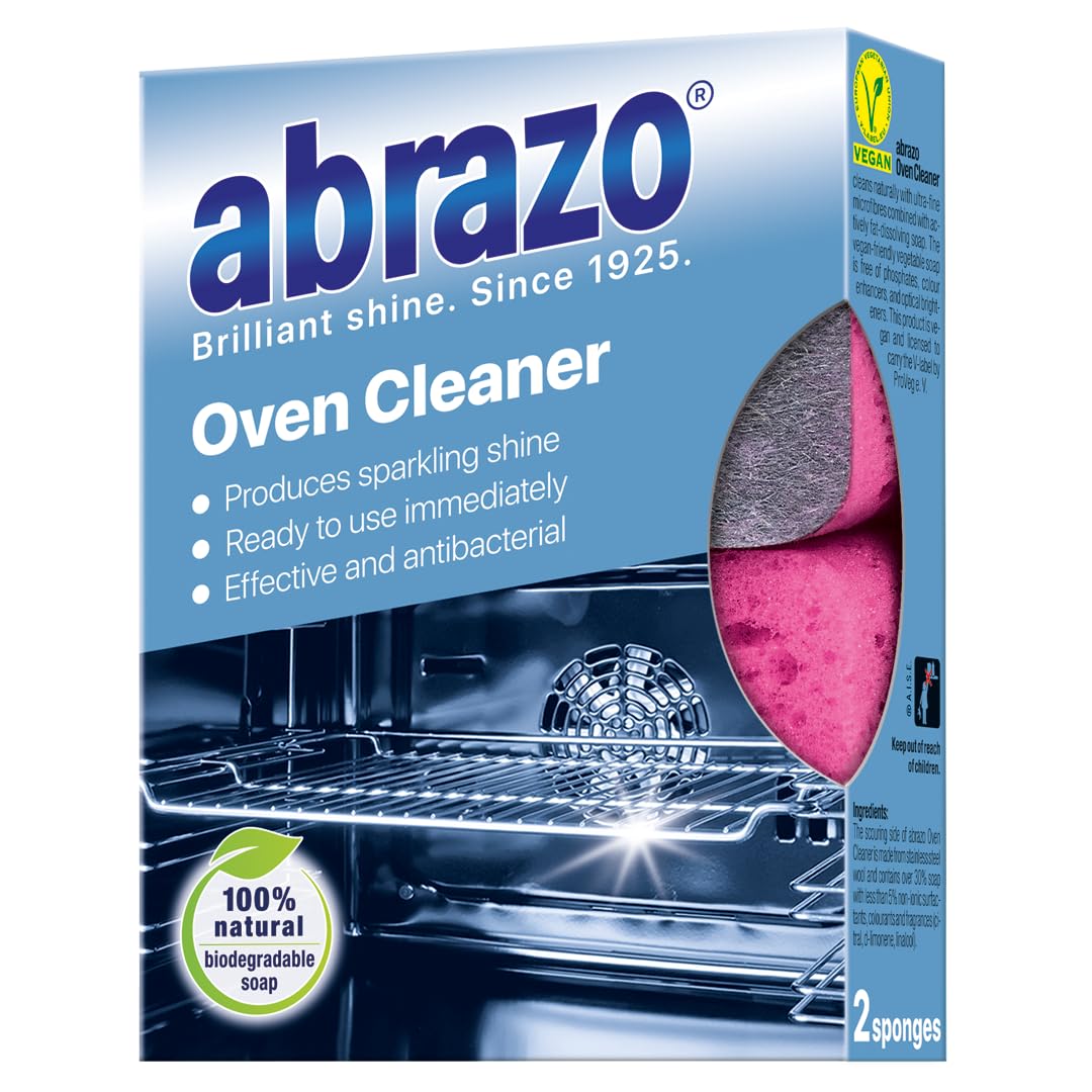abrazo Oven Cleaner Wipe for Ovens, Doors, Racks & Trays | 2 Count (Pack of 1) | Unscented