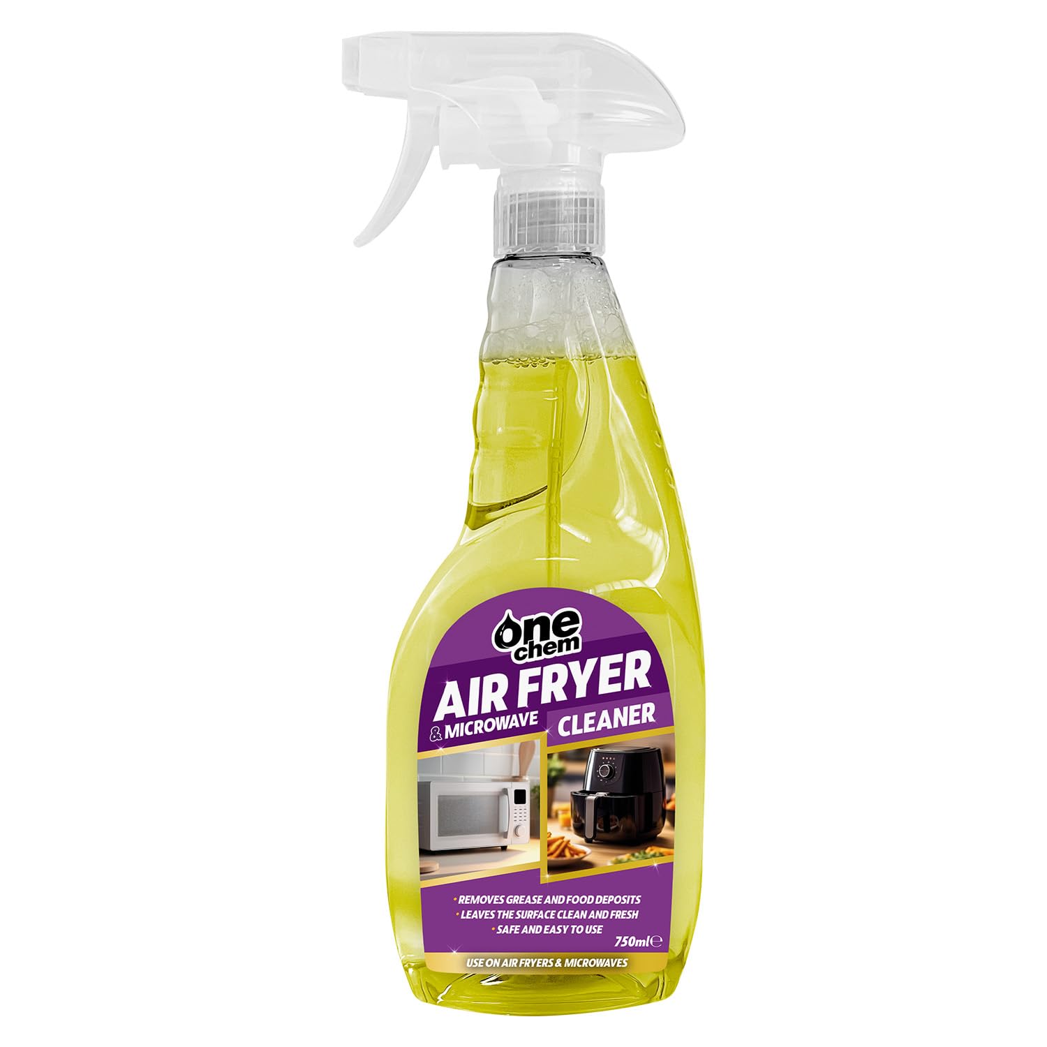 One Chem Air Fryer & Microwave Cleaner - Removes Grease & Food Deposits | 750 ml Liquid