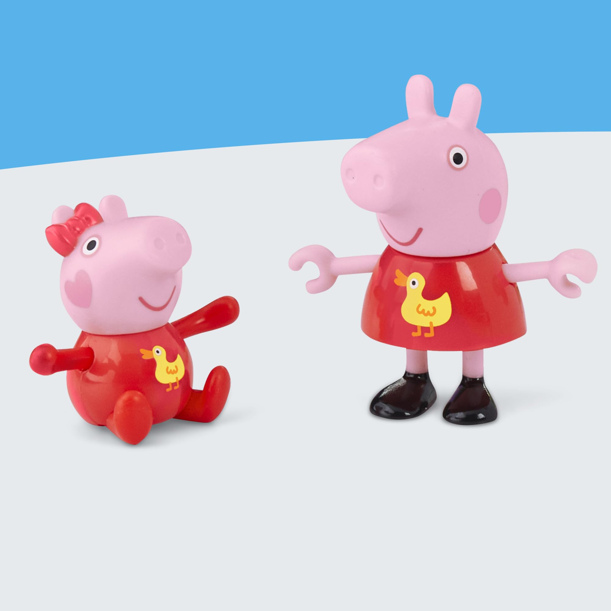Peppa Pig Peppa and Evie's Park Fun Playset - 4-Piece Playset with Figures, Stroller & Duck Pond for Ages 3+ 3