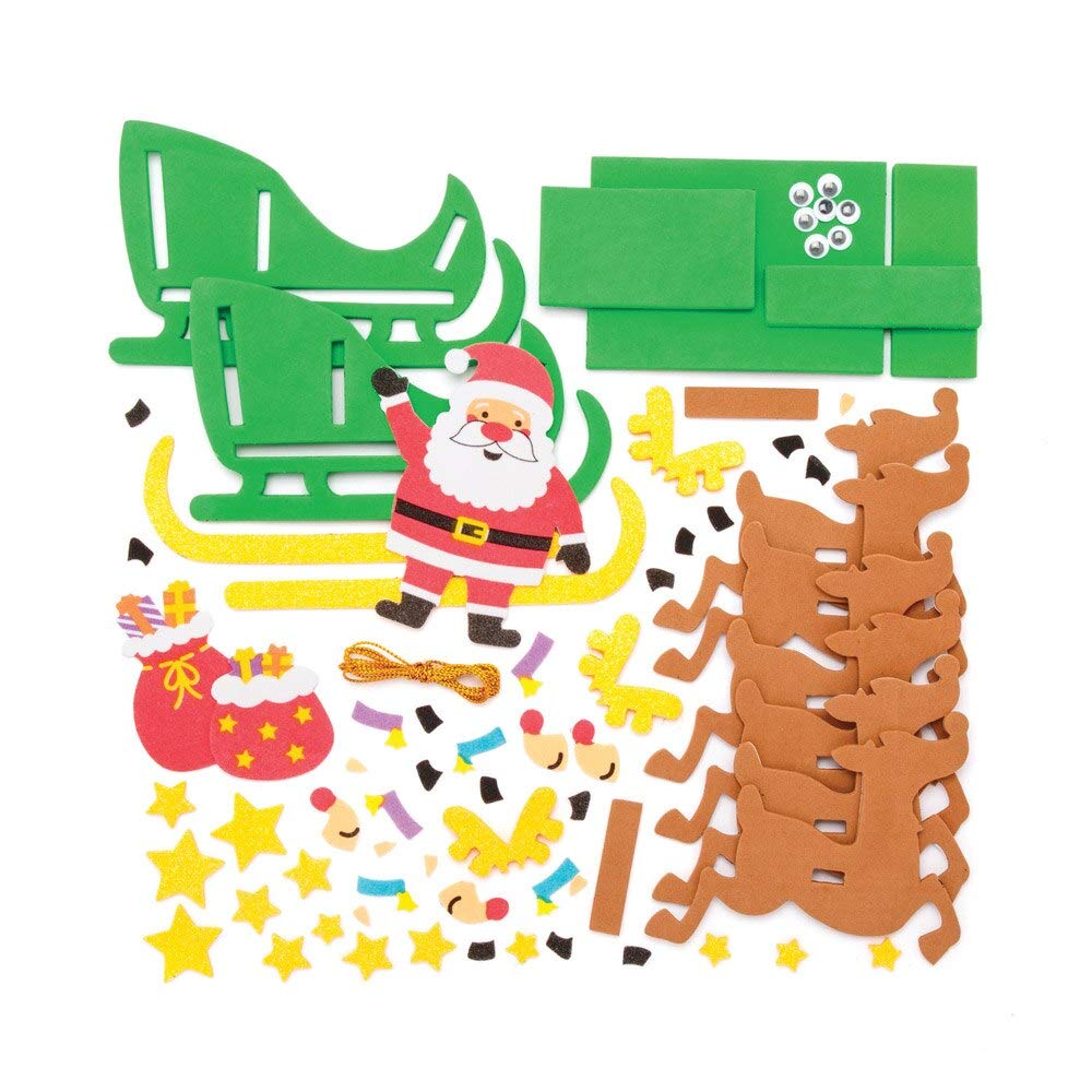 Baker Ross Reindeer & Sleigh Craft Kit - Christmas Arts & Crafts for Kids (Pack of 2) 7