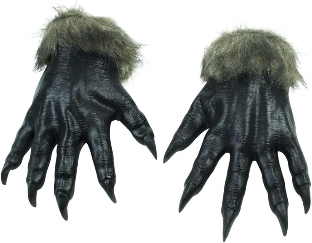 Bristol Novelty Wolf Hands MD241 | Black and Brown | Adult Unisex Costume Accessory 1