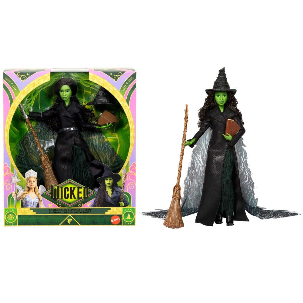 Mattel Elphaba Deluxe Fashion Doll - Wicked: Part 2 Inspired, 11 Points of Articulation, Includes 4 Accessories 1