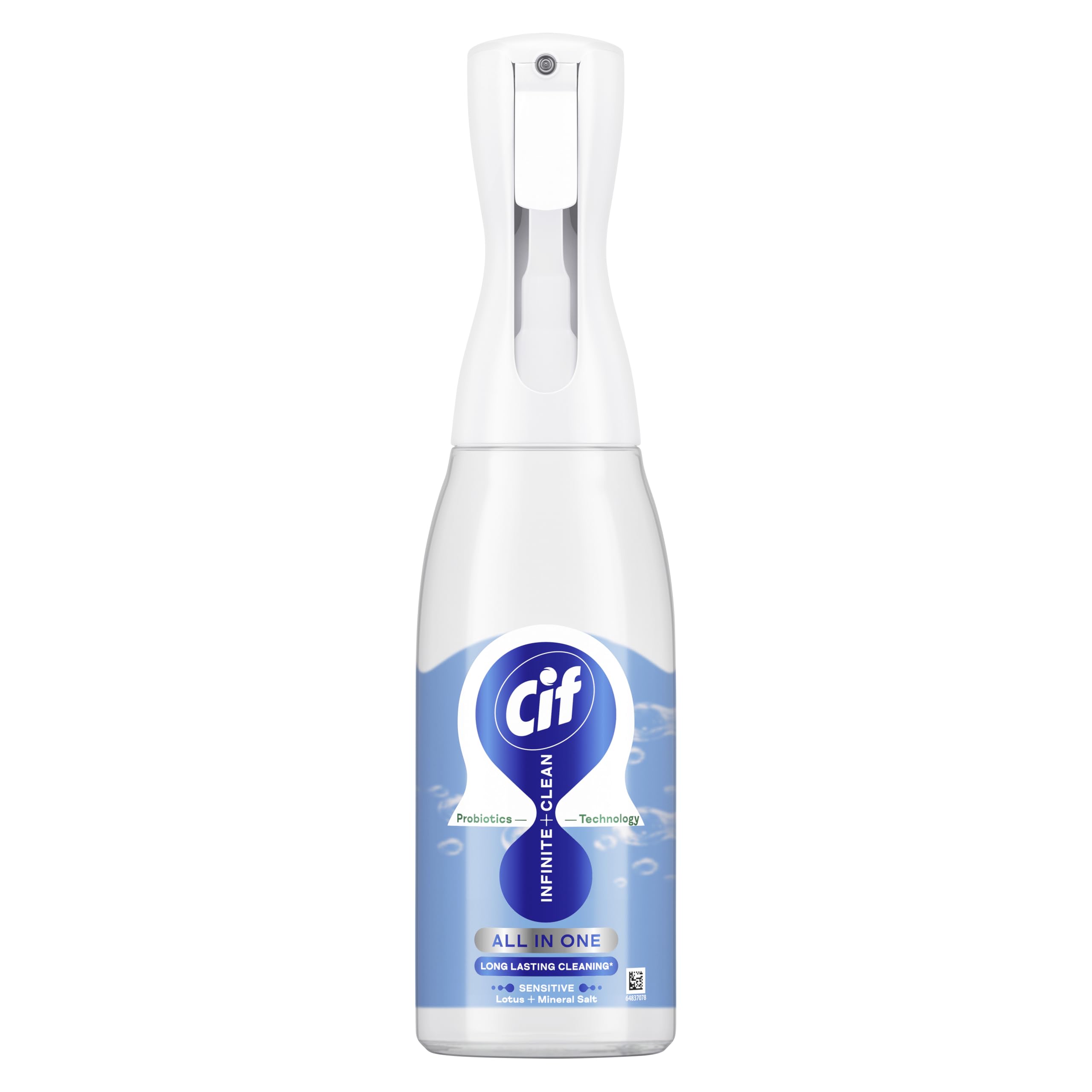 Cif Infinite Clean Sensitive Lotus & Mineral Salt All-Purpose Cleaner Spray - 590ml | Probiotic Technology | Safe for Kids & Pets 1
