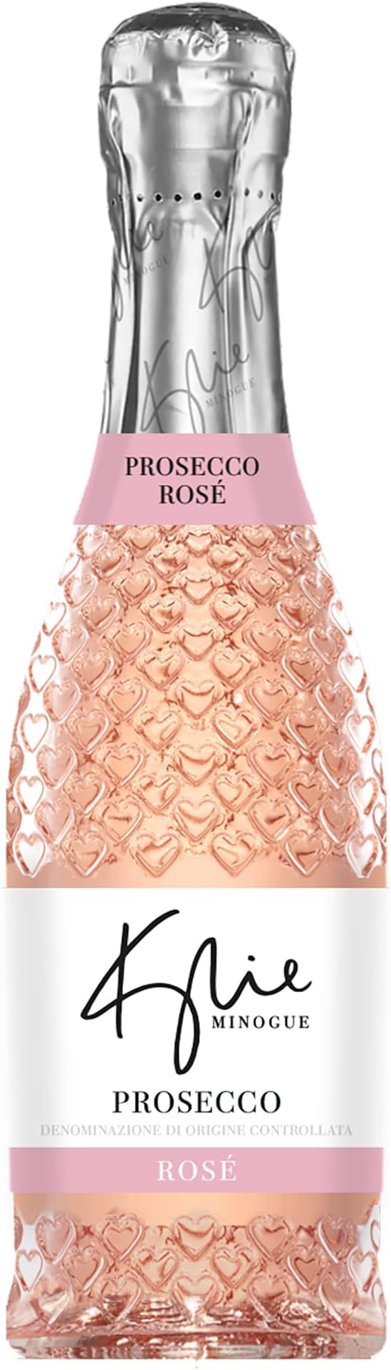 Kylie Minogue Miniature D.O.C. Rosé Prosecco Gift Set with Heart Flute Glass (20cl) 3
