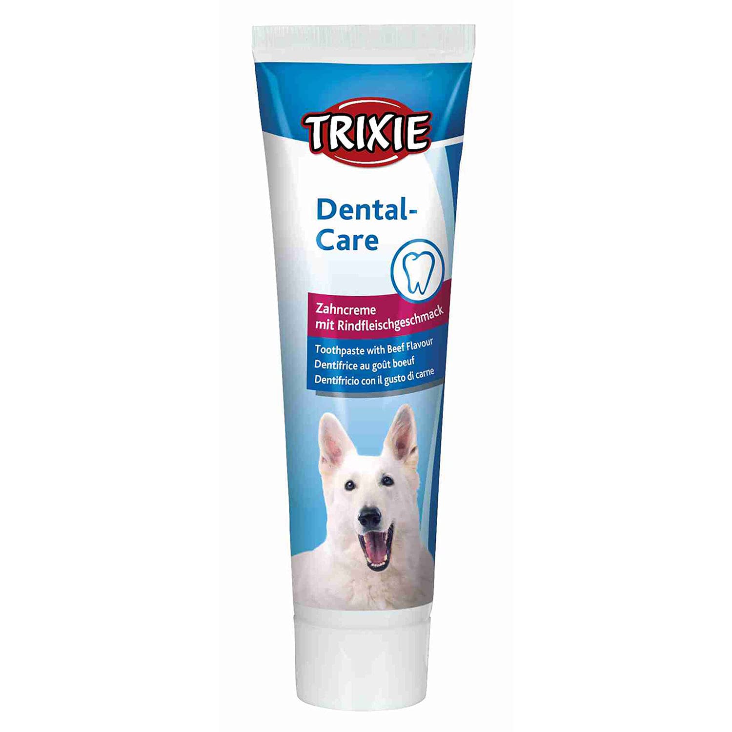 TRIXIE Dog & Cat Toothpaste with Beef Flavour - Freshens Breath | Gluten Free | 100 g 1