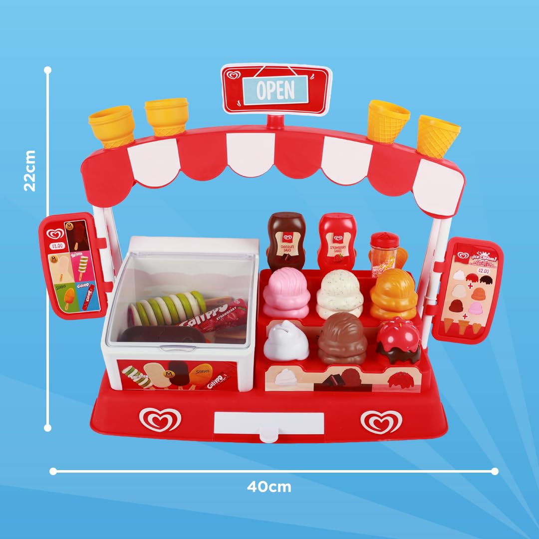 Casdon Walls Ice Cream Parlour Playset - Pretend Ice Cream Shop Toy for Children Aged 2+ | 35+ Pieces 5