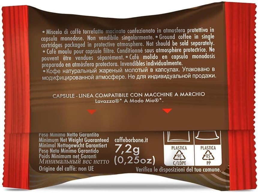 Caffè Borbone Don Carlo Red Blend - 50 Capsules Compatible with Lavazza A Modo Mio Machines 5