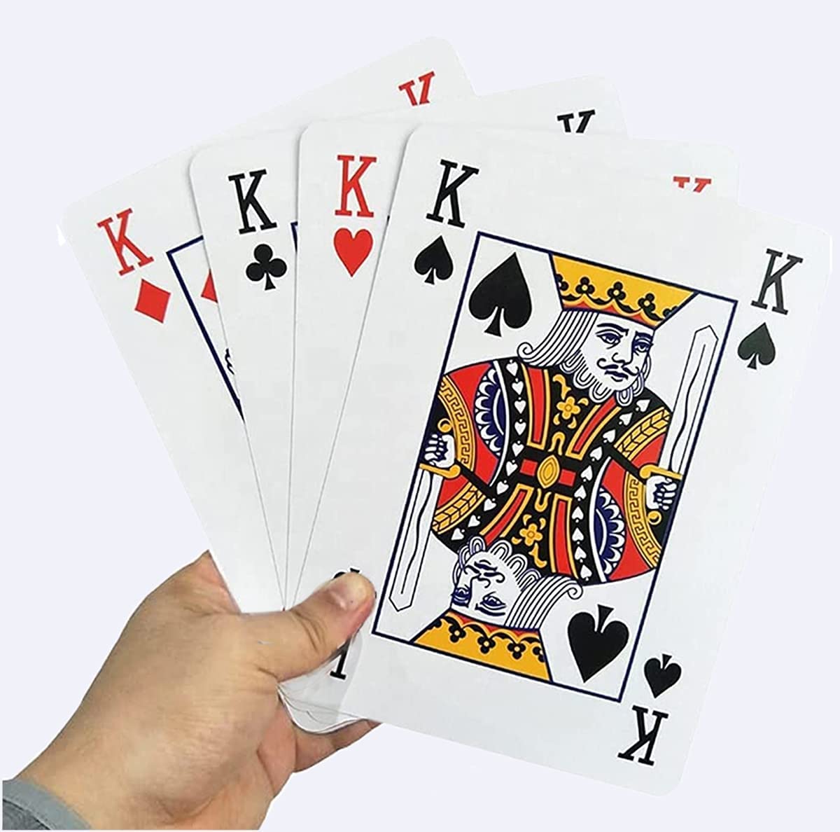 2 UR DOOR Jumbo Playing Cards - 52 Cards | Water-Resistant Plastic | 12 x 8.50 cm 4