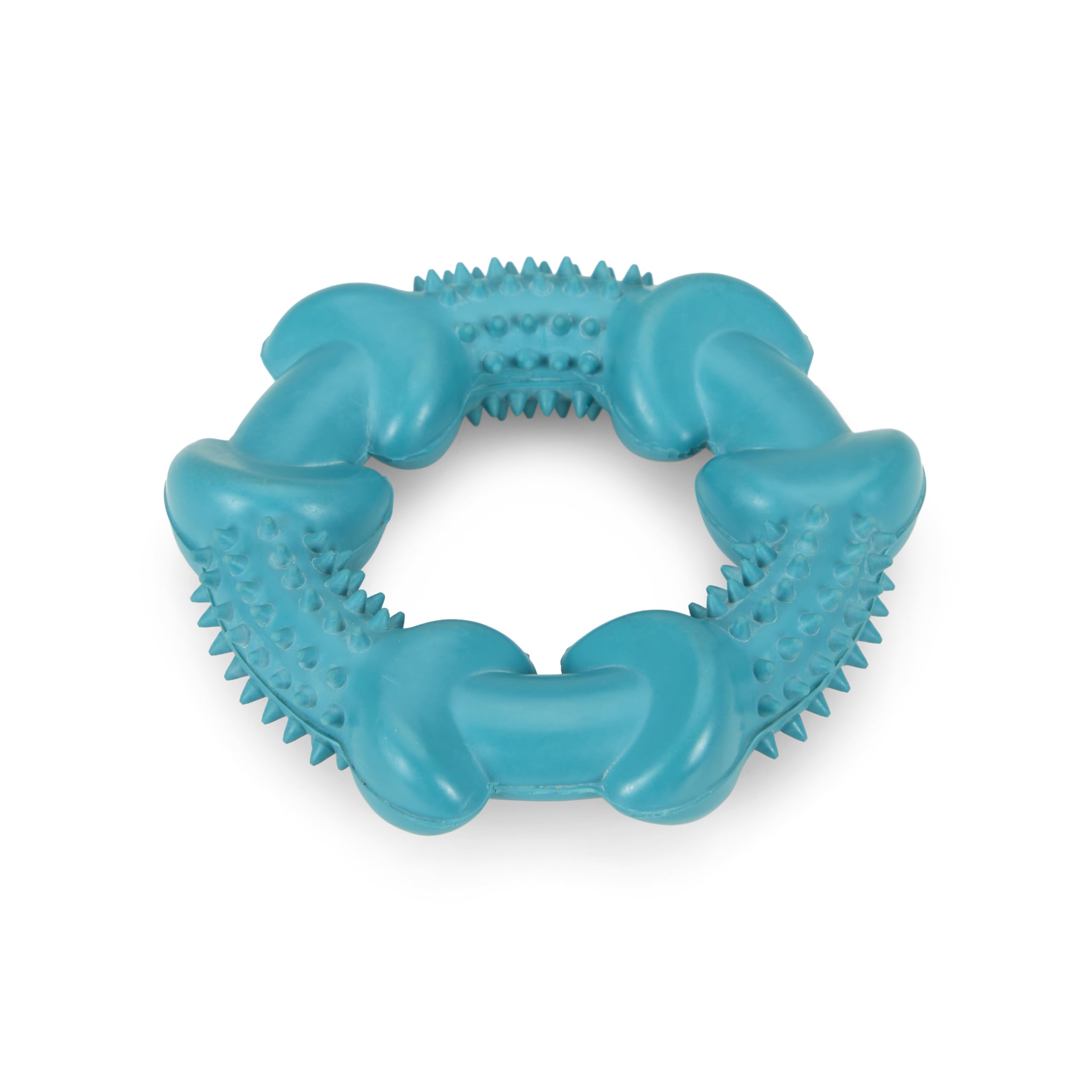 Petface Little Petface Rubber Ring Teething Chew Dog Toy for Puppies | Non-Toxic Rubber | Turquoise 1