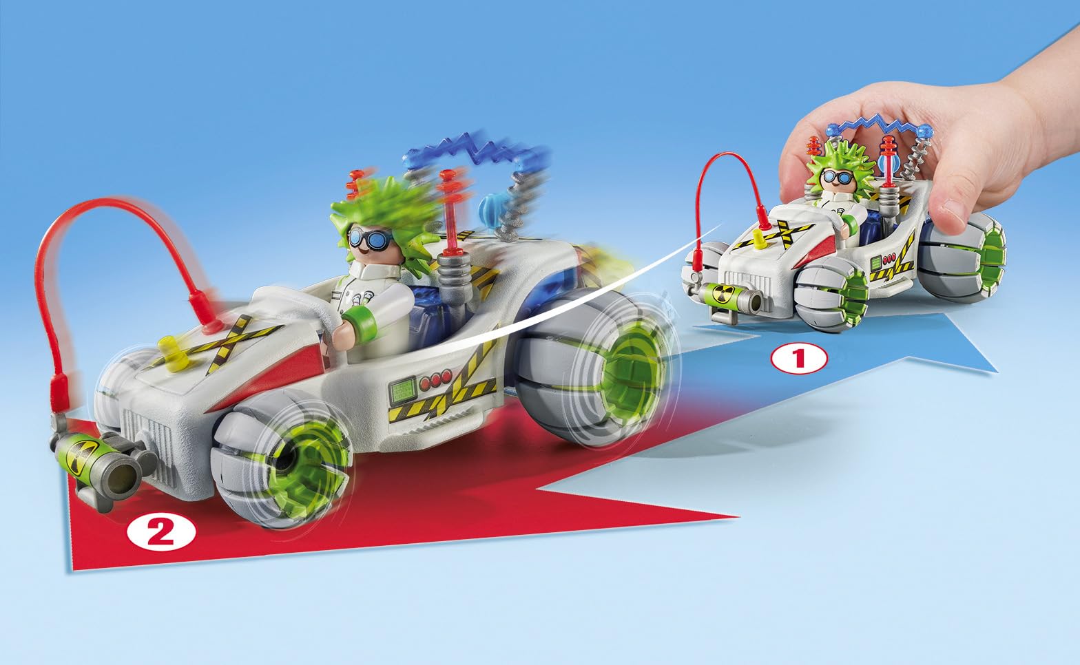 Playmobil 71633 Funstars: Racing Professor Playset with Retractable Motor Kart - Ages 4+ 2