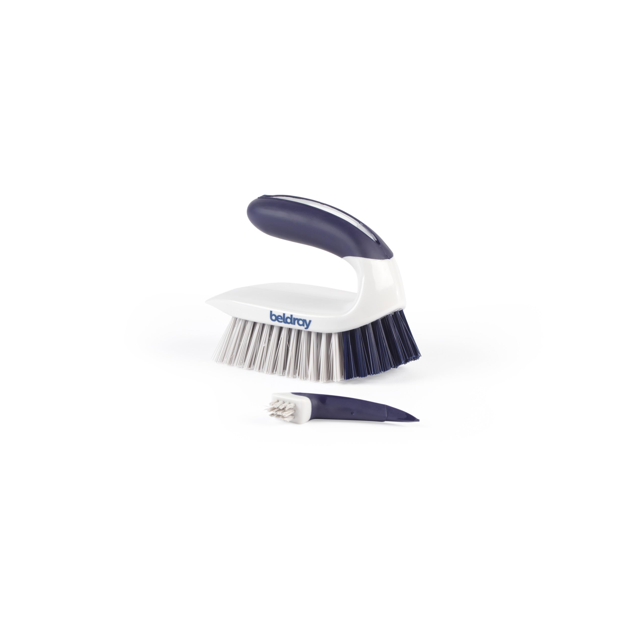 Beldray Deep Clean Handheld Scrubbing Brush - Tough Bristles | Built-in Scraper | Non-Slip Grip 1