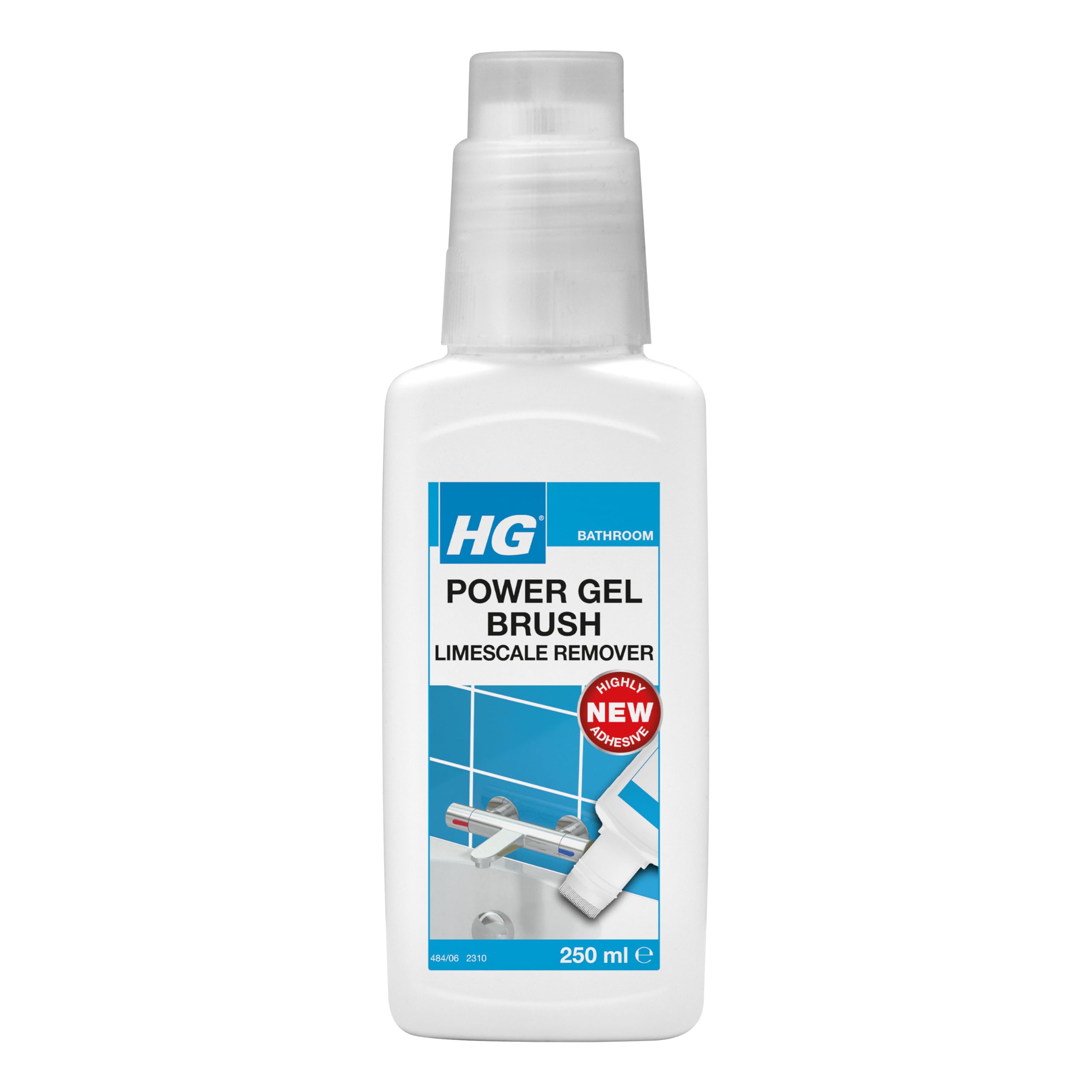HG Power Gel Brush Limescale Remover - Fast-Acting Gel with Built-in Brush | 250ml Lemon Scent 1