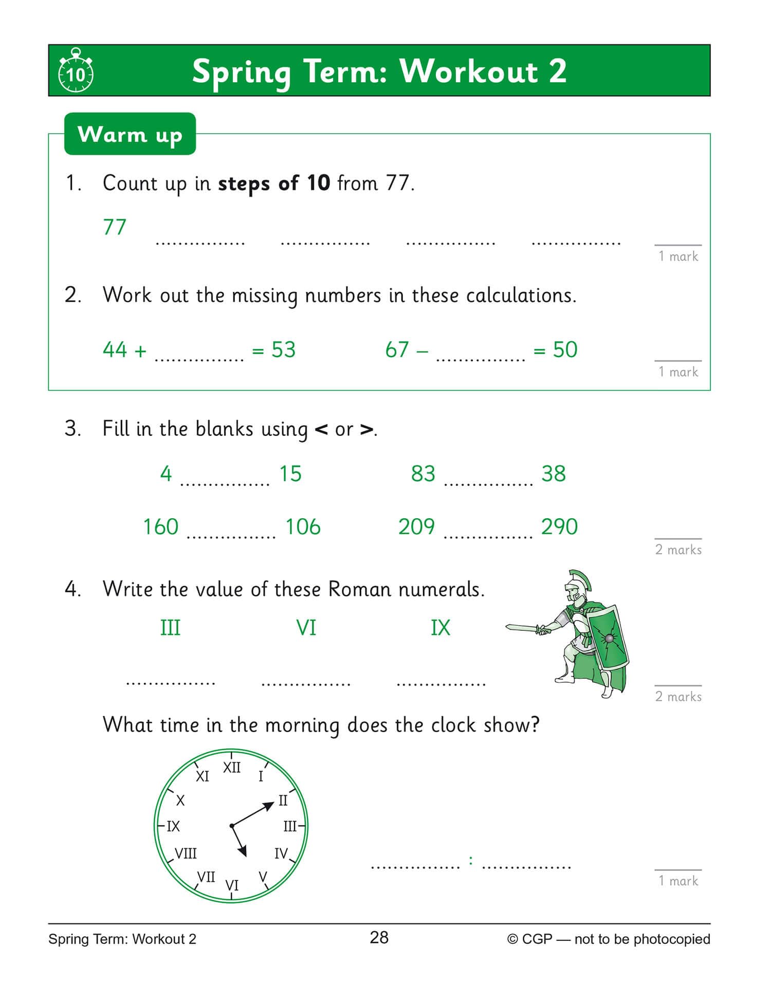 CGP KS2 Maths 10-Minute Weekly Workouts - Year 3 Study Aid | Paperback | English 5
