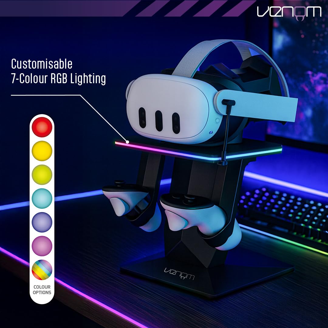 Venom RGB Charging Stand for Meta Quest 3S, Quest 3, Quest 2 & Quest Pro 8