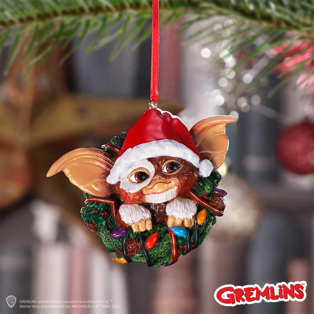 Nemesis Now Gremlins Gizmo in Wreath Hanging Ornament (B6411X3)