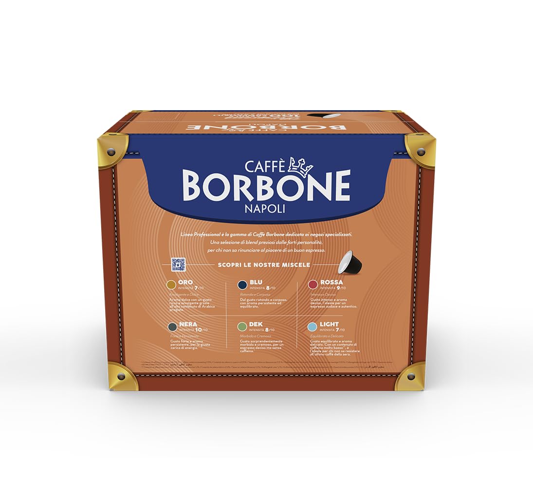 Caffè Borbone Respresso Light Kaffeemischung – 100 Kapseln, 50 % weniger Koffein, kompatibel mit Nespresso®-Maschinen