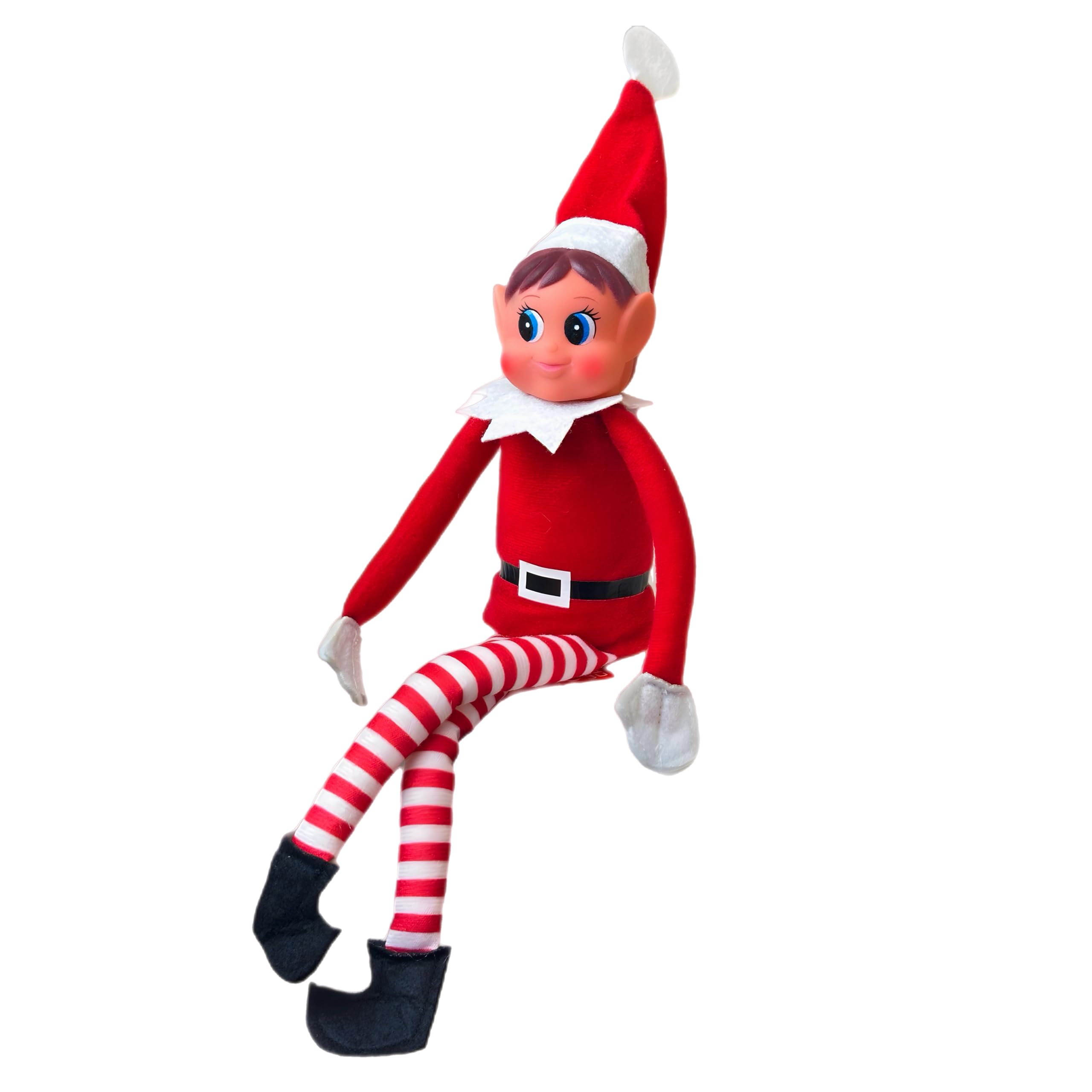 GLOW Elves Behavin' Badly - Elvie (Girl) Soft Body Vinyl Face Christmas Elf Figure 10