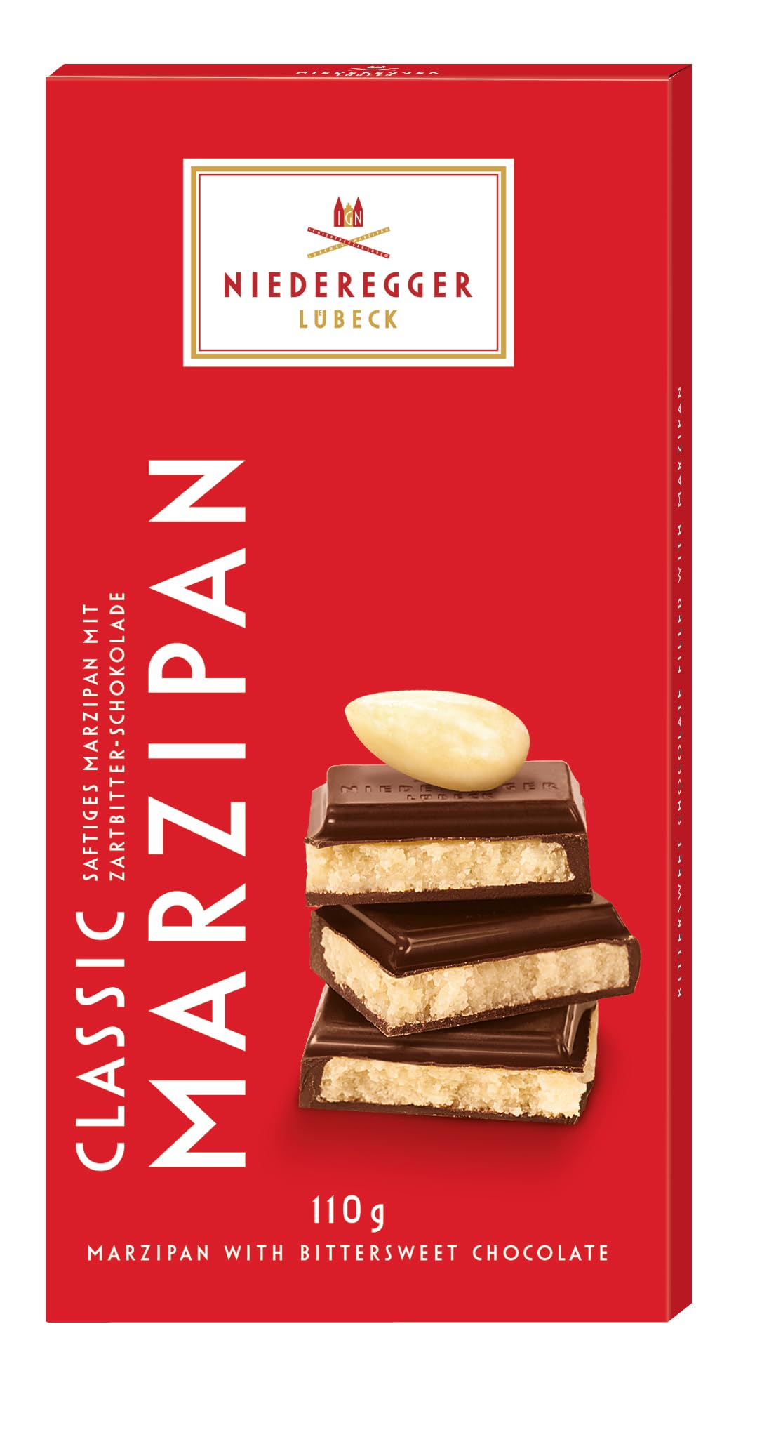 Niederegger Classic Dark Chocolate Covered Marzipan Bar | 110g