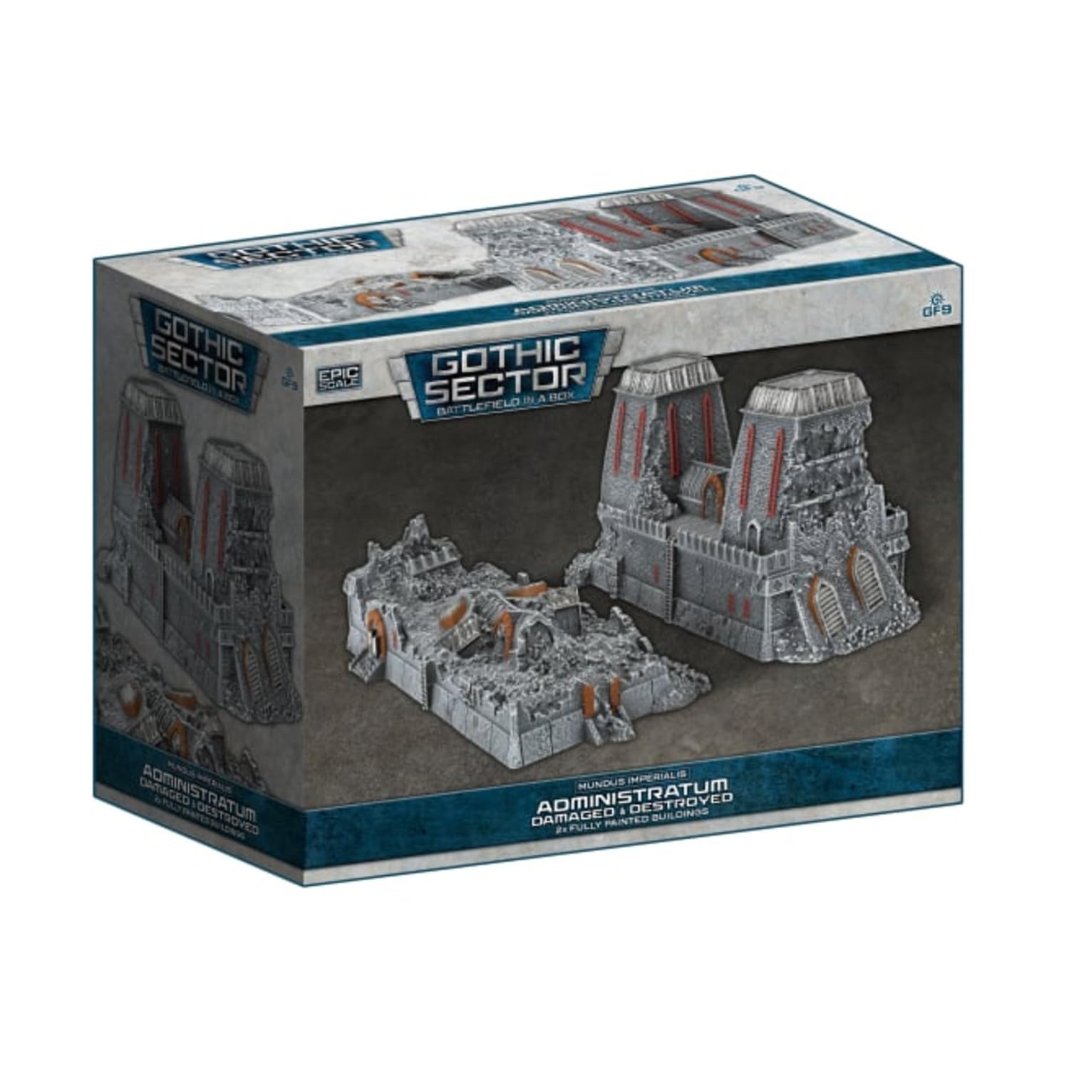 Gale Force Nine Mundus Imperialis - Administratrum Terrain Set | Warhammer 40,000 | Resin 1