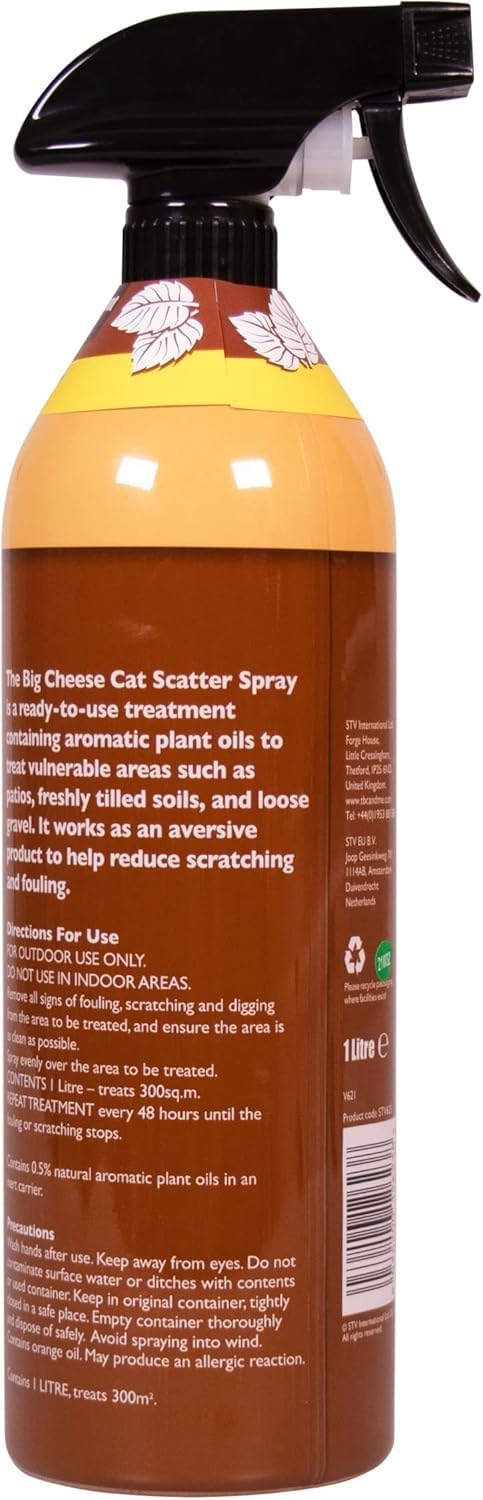 The Big Cheese Cat and Dog Scatter Spray - Ready-to-Use Deterrent | 1 Litre 2