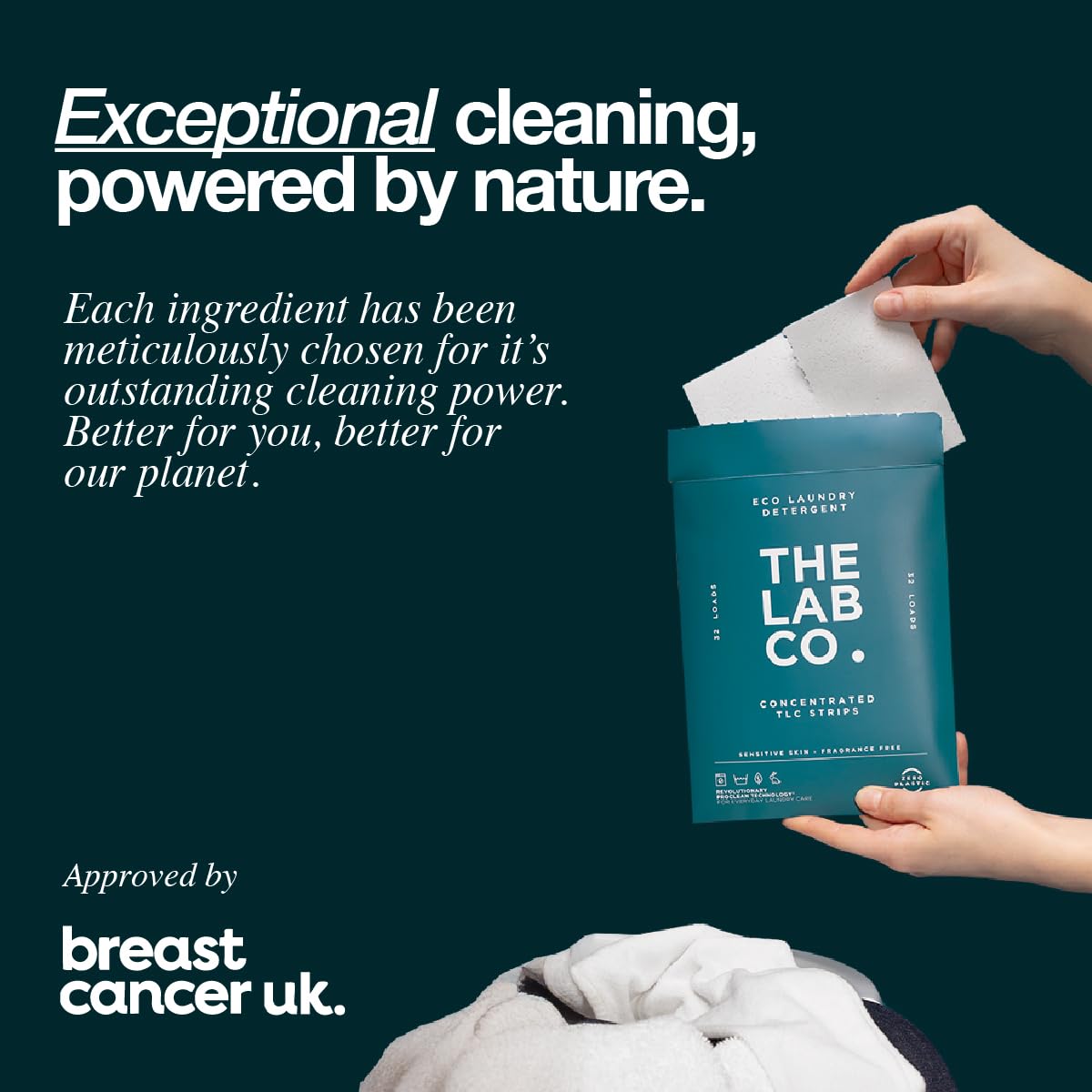 The Lab Co. Laundry Detergent Strips | Eco Ultra-Concentrate | Fragrance Free | 32 Count 6