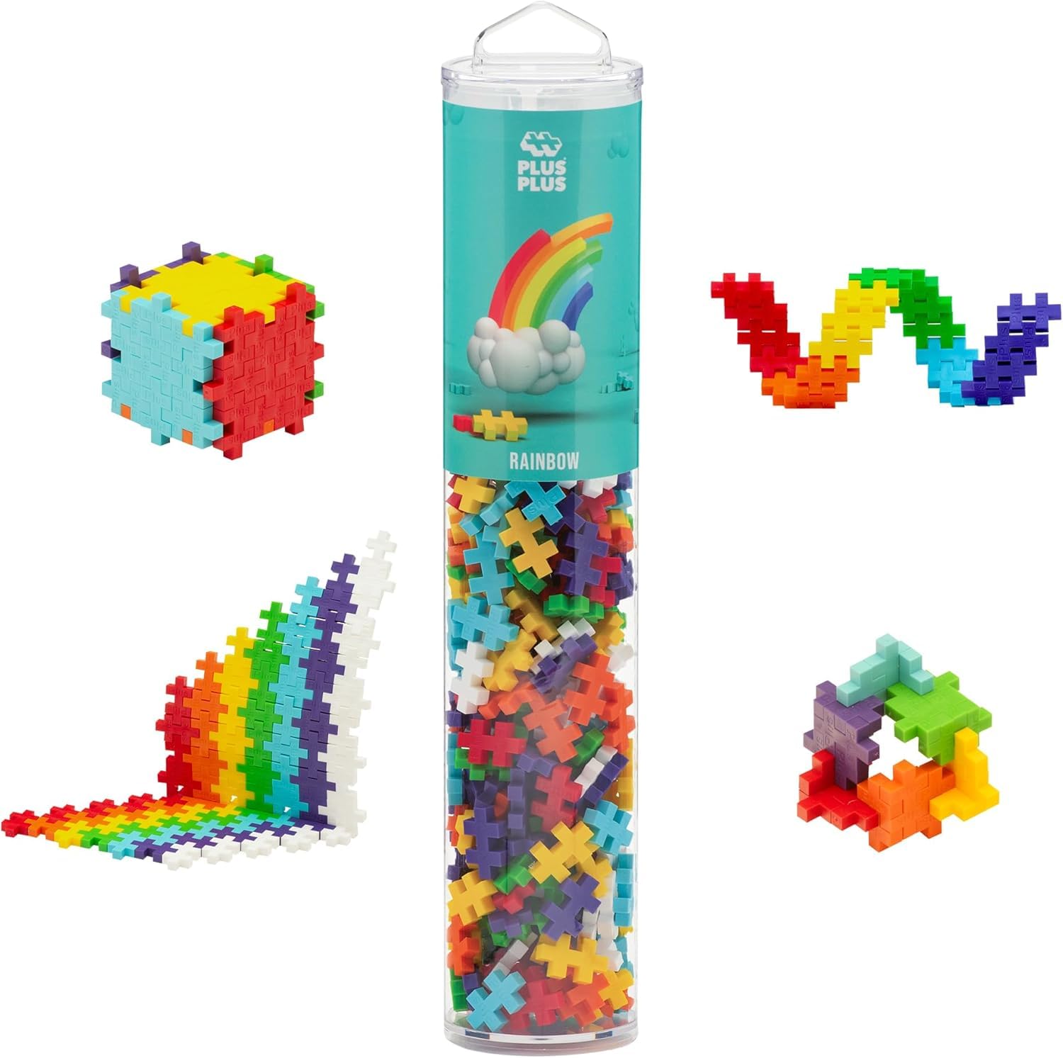 PLUS PLUS Building Blocks - 240 pc Creative Learning & STEM Set | Rainbow Color | Ages 5+ 3