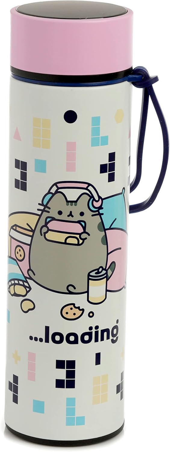 Puckator Pusheen Stainless Steel Insulated Water Bottle with LED Temperature Display (BOT149)