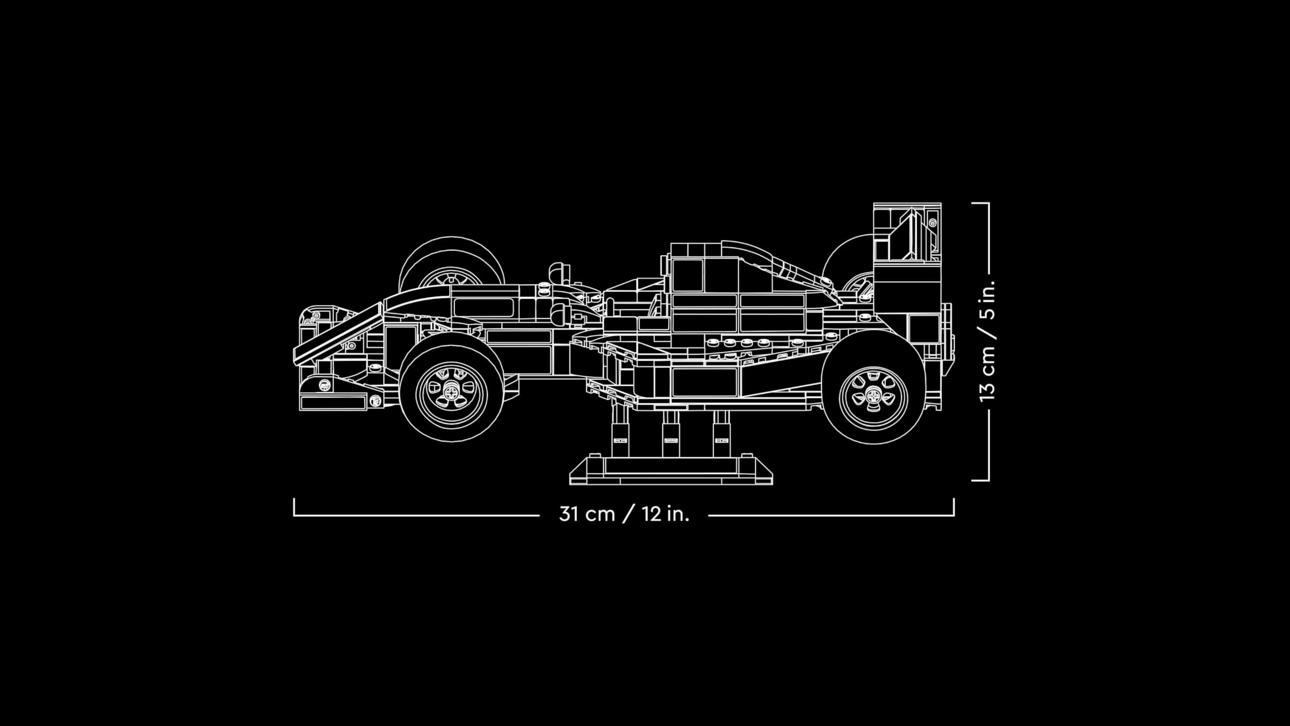 LEGO Icons Williams Racing FW14B & Nigel Mansell F1 Car Model Set - 799-Piece Building Kit for Adults 9