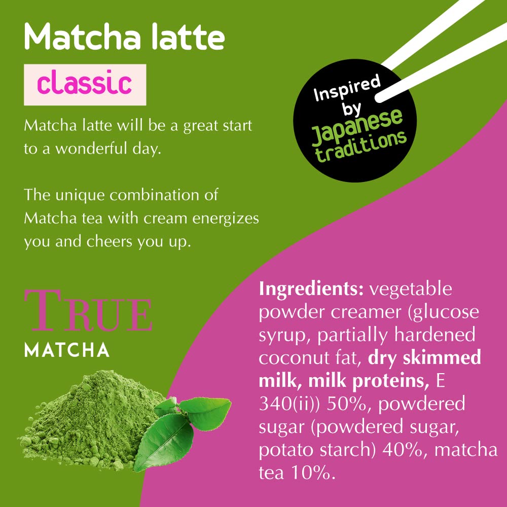 TET Matcha Latte Classic Green Tea Drink Powder Sticks | 10 x 10g Sticks | Gluten-Free 6