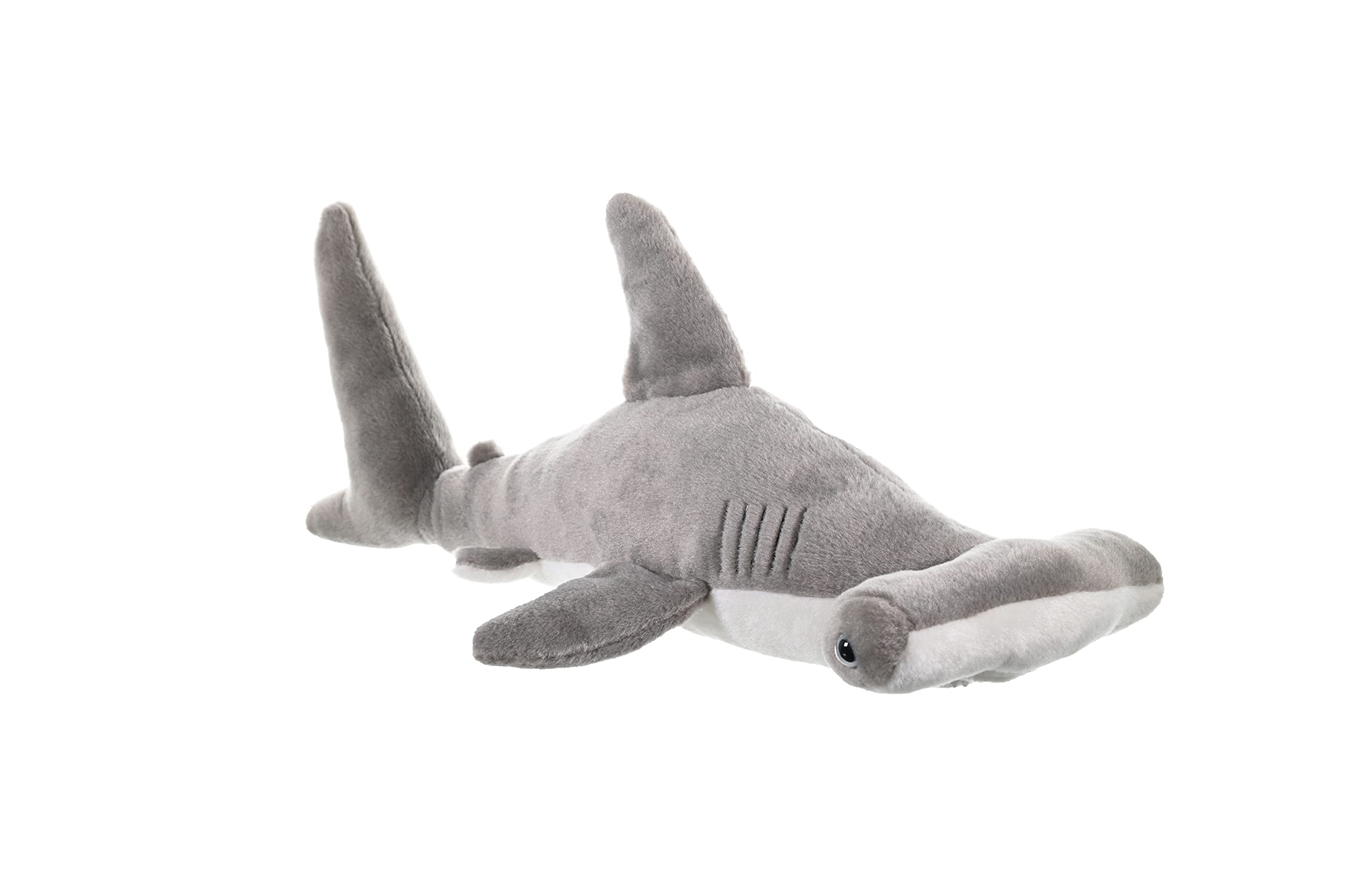 WILD REPUBLIC Hammerhead Shark Plush Toy - 30 cm, Realistic Cuddlekins, Surface Washable