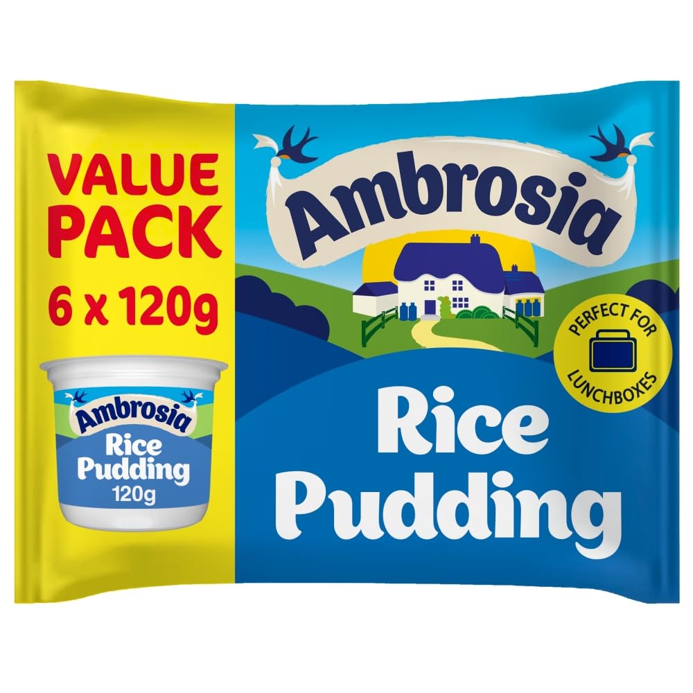 Ambrosia Original Recipe Rice Pudding - Creamy Ready-to-Eat Dessert | 6 x 120g Pots | 720g Total 1