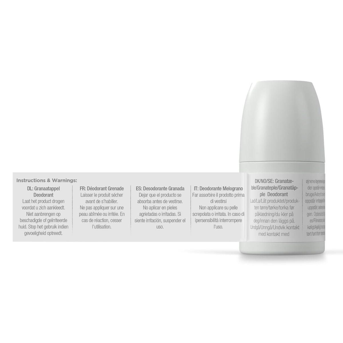 Dr. Organic Pomegranate Deodorant - Aluminium-Free Roll-On, 50 ml