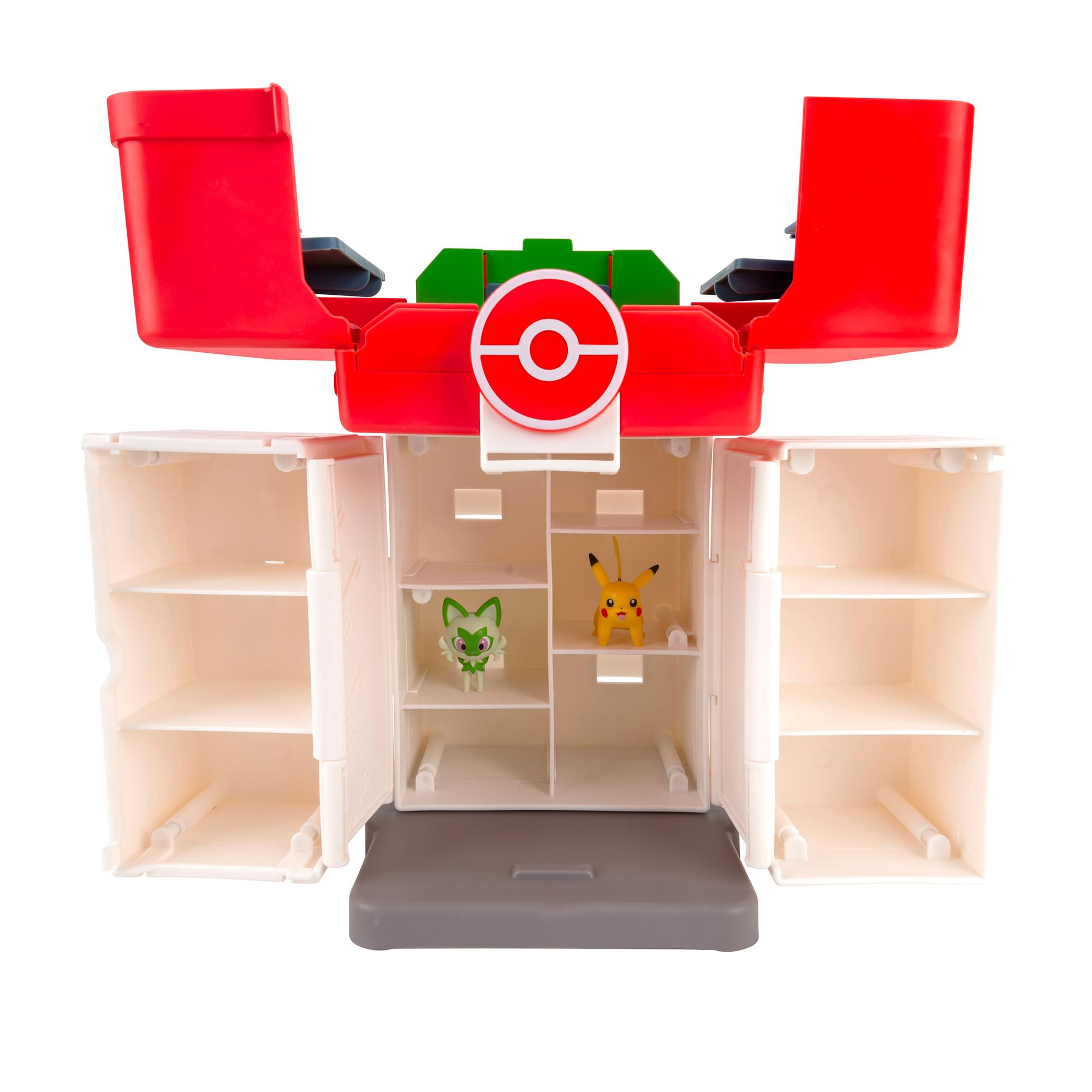Pokémon Play ‘N’ Display Case - Multi-Level Storage with Rooftop Arena & 2 Battle Figures 3
