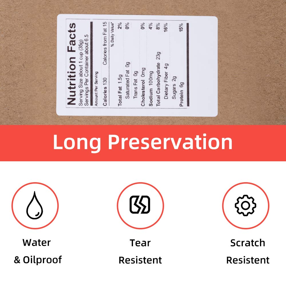 Phomemo Thermal Address Labels - 50x80mm Self-Adhesive | 100 Labels per Roll | Compatible with M110/M120/M220 4