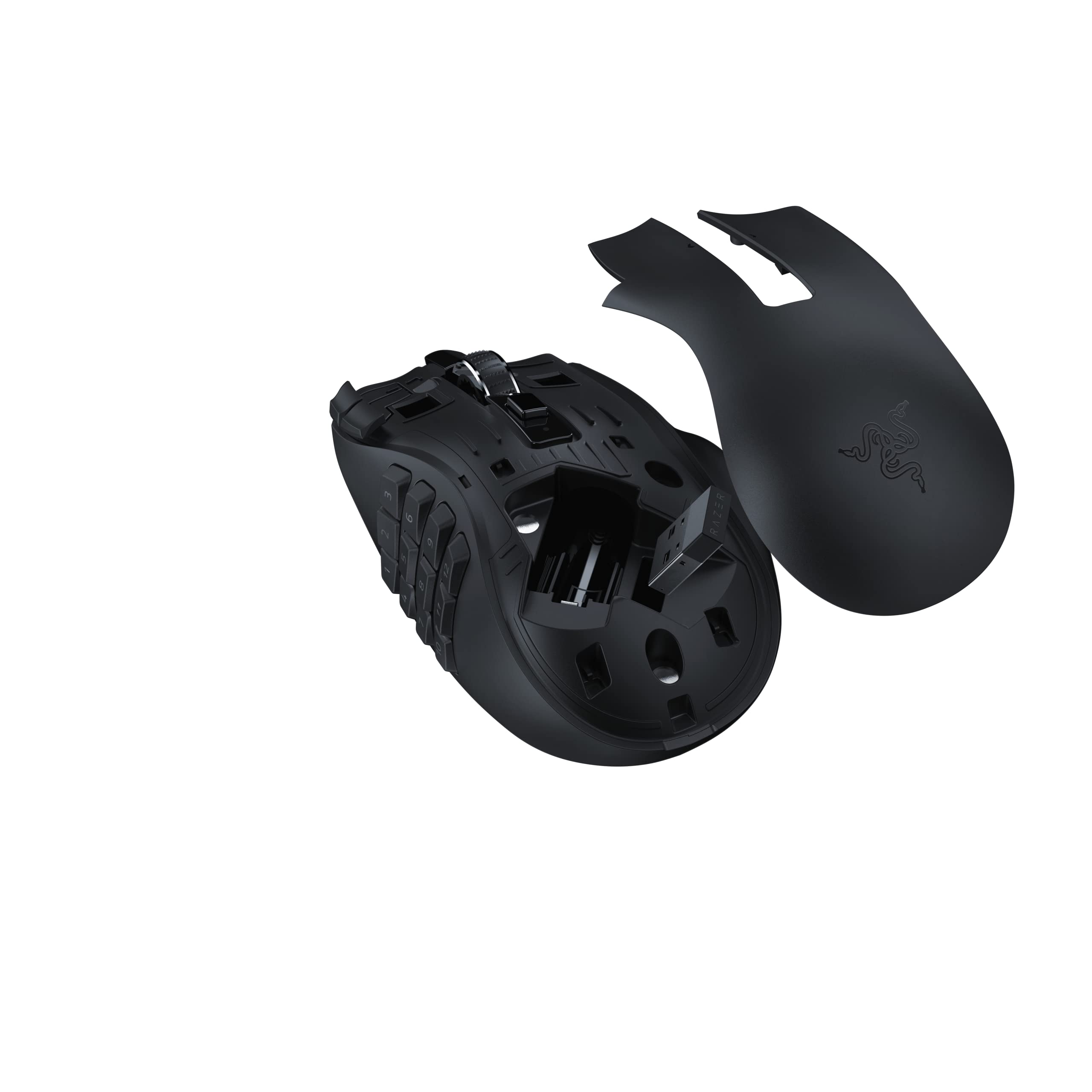 Razer Naga V2 HyperSpeed - Wireless MMO Gaming Mouse with 19 Programmable Buttons, Black 8