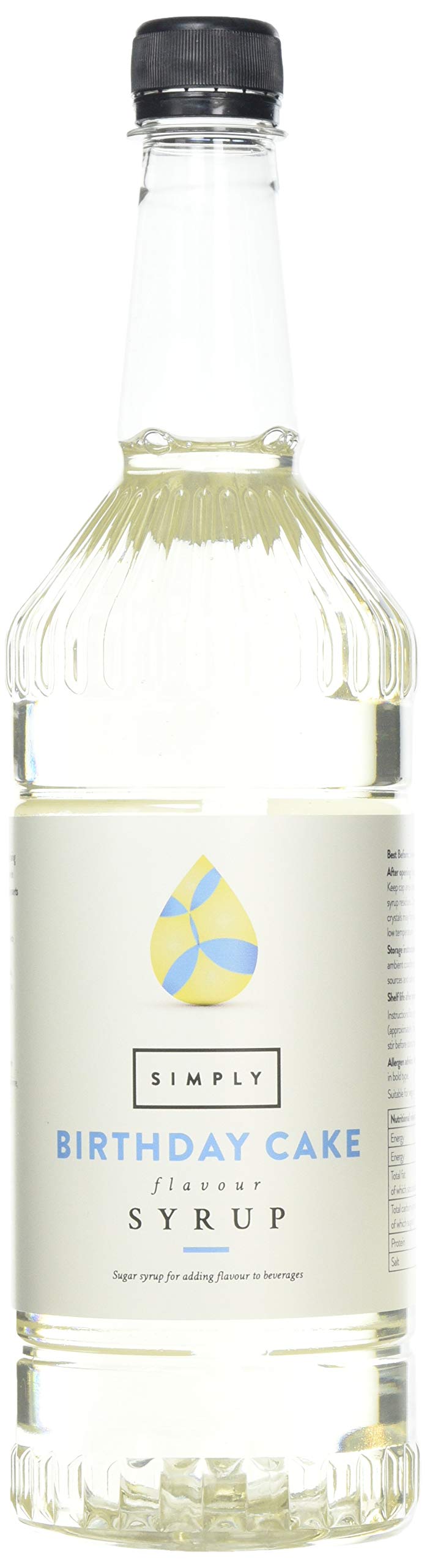 Simply Birthday Cake Flavoured Syrup - Vegan, Nut Free | 1L Liquid Bottle 1