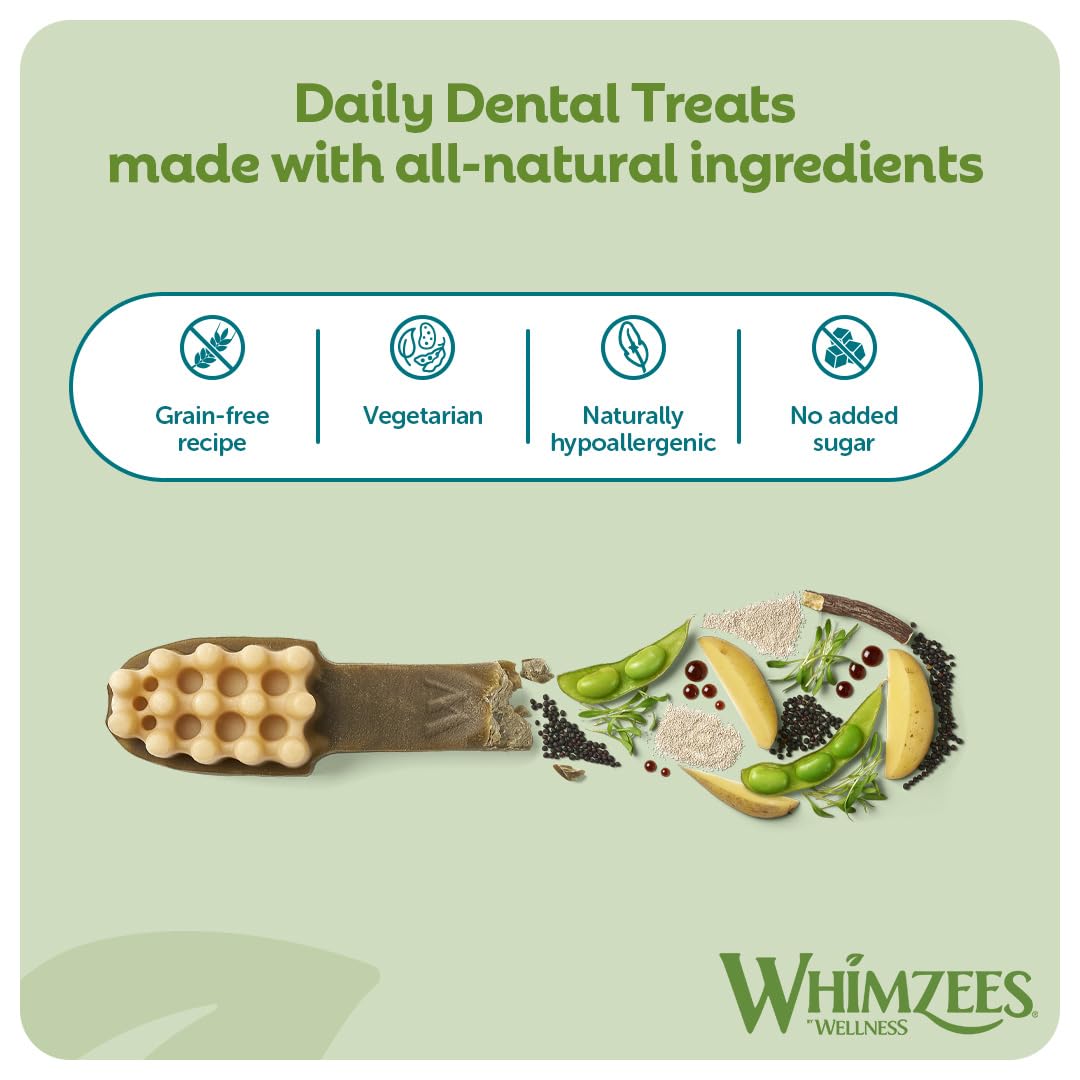 WHIMZEES Natural Grain Free Dog Dental Sticks for Small Breeds | Reduces Plaque by 80% | Vegetable Flavor 3