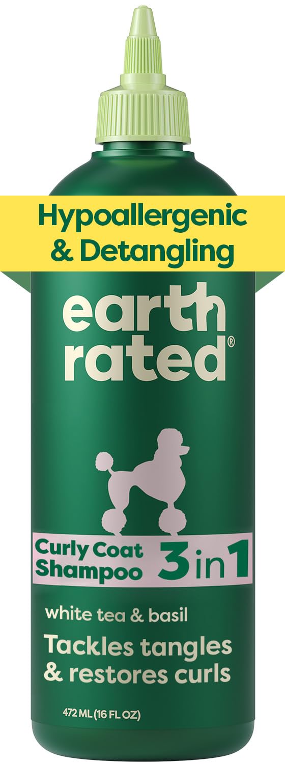 Earth Rated 3-in-1 Detangling Dog Shampoo and Conditioner with Oatmeal | White Tea & Basil Scent | 473ml 1