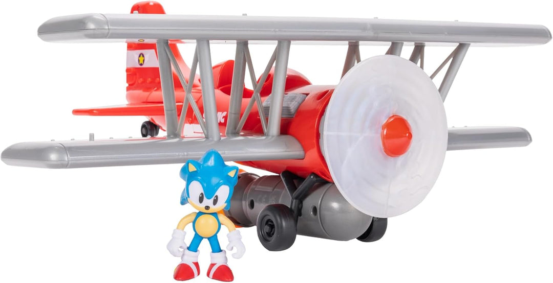 Sonic The Hedgehog Tornado Biplane Playset - 2.5" Sonic Figure Included, Ages 3+