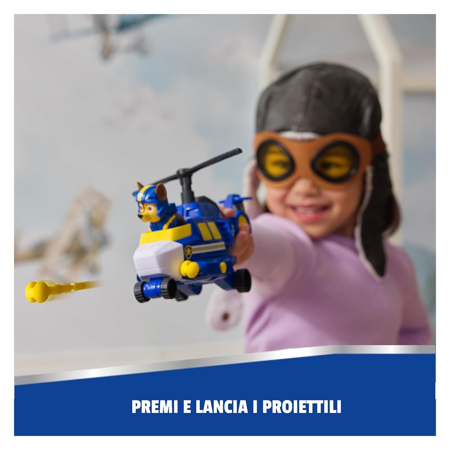 Paw Patrol Air Rescue Chase Action Figure & Hero Helicopter Toy | Ages 3-9 | Includes 2 Projectiles 5