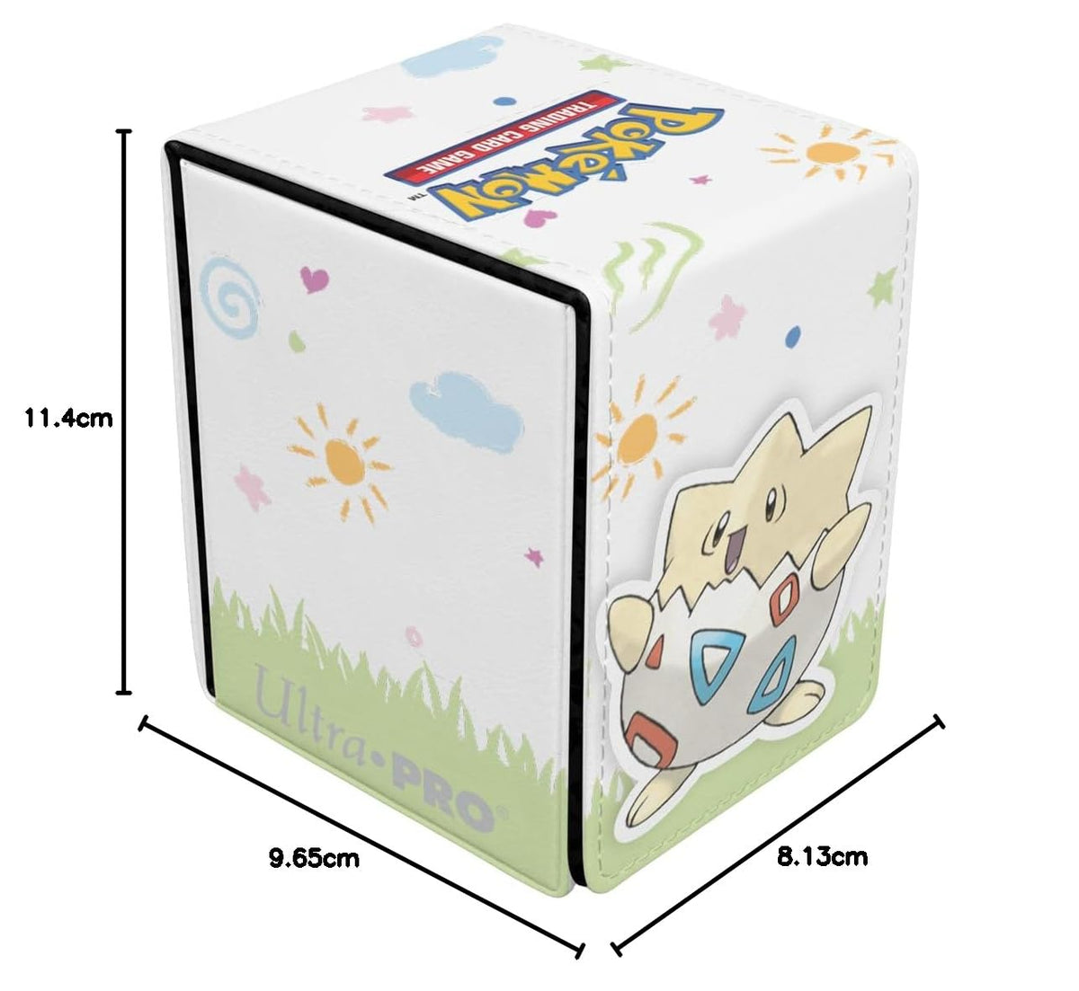 Ultra Pro Togepi Alcove Flip Deck Box for Pokémon TCG - 100 Double-Sleeved Cards, Magnetic Closure