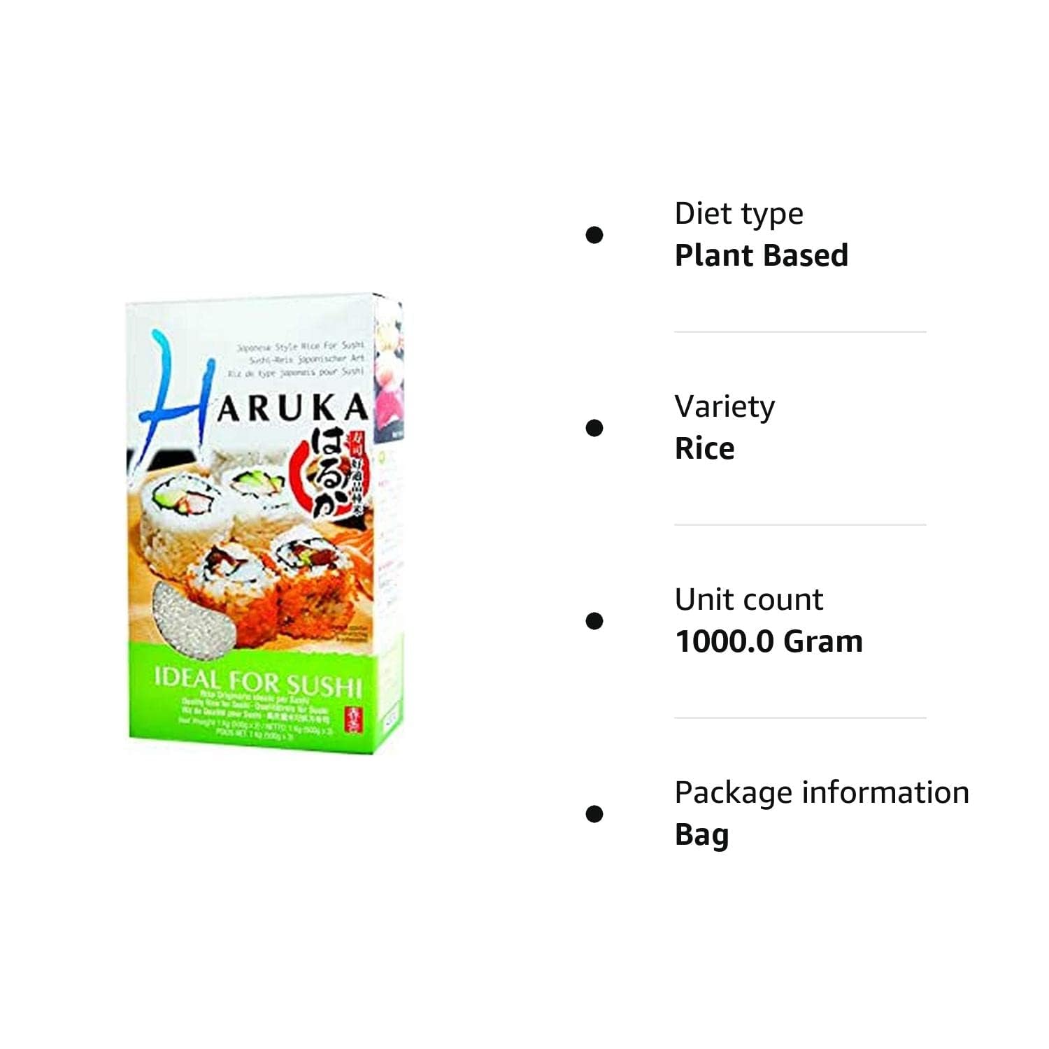 Haruka Sushi Rice - Japanese Style Short Grain White Rice | 1kg Bag 3