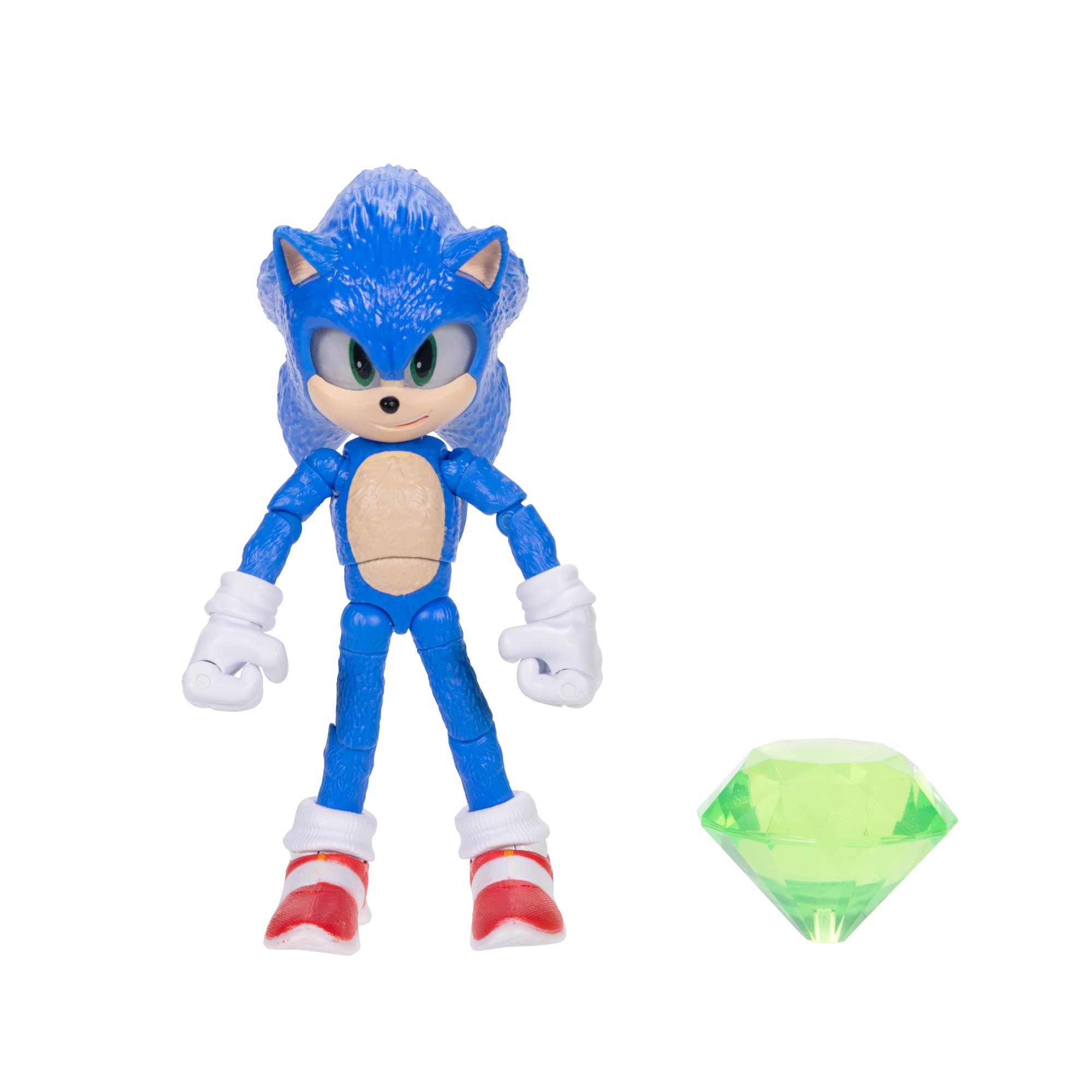 Sonic The Hedgehog Sonic 3 Movie Sonic with Emerald Accessory Action Figure | 13 cm | Jakks Pacific 1