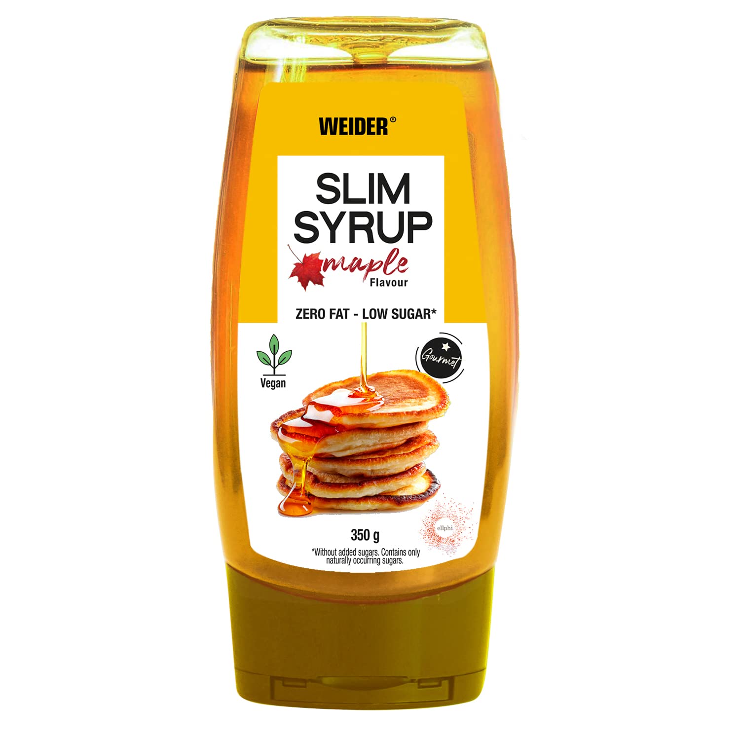 Weider Slim Syrup Maple Flavour - No Added Sugars, Vegan Friendly | 350g Bottle 1