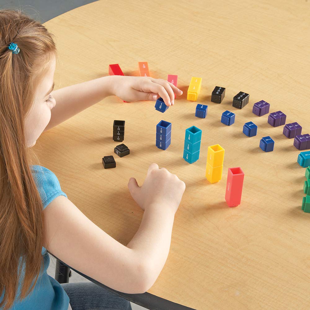 Learning Resources Fraction Tower Cubes - Colour-Coded, Interlocking Math Manipulatives | Ages 6-10 4